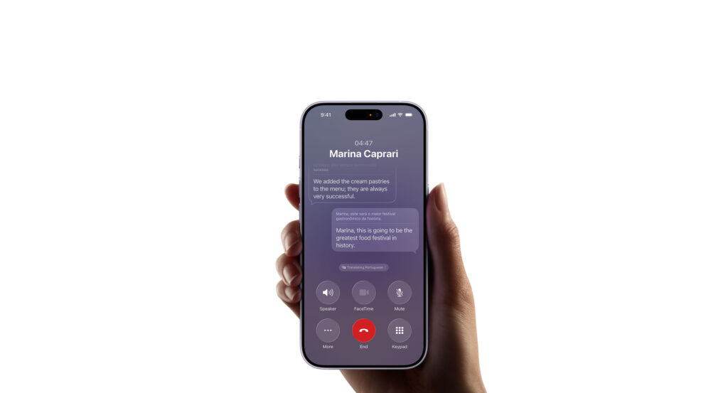 Apple Intelligence. Effortlessly helpful features — from image creation to Live Translation.3,4 Available in selected languages.